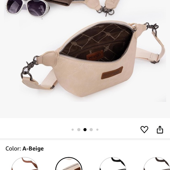 Wrangler Cream Crossbody Bag with Minimalist Design - Picture 4 of 8
